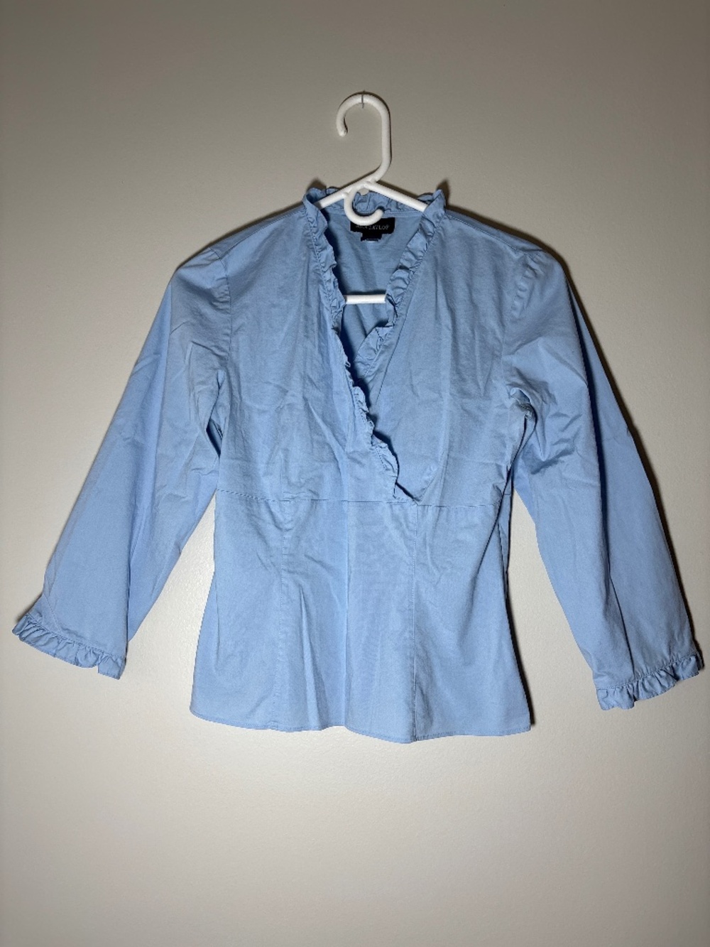 Ann Taylor Light Blue 3/4 sleeve